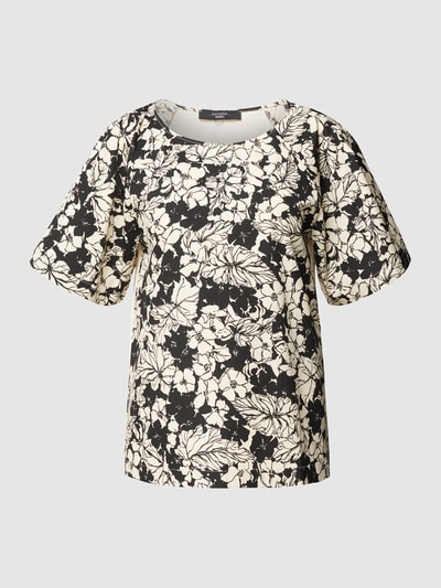 Weekend Max Mara Bluse mit floralem Allover-Muster Black 2