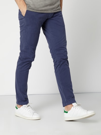 Closed Spodnie chino o kroju Skinny Fit ze streczem Niebieski 3