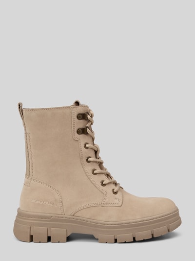 Marc O'Polo Boots van runder suède met profielzool model 'Josy 2' Taupe - 2