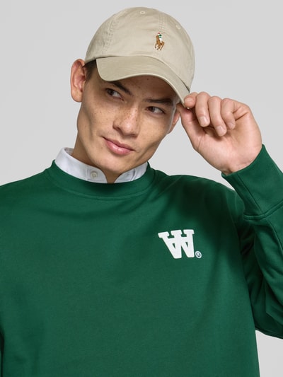 Wood Wood Bluza z naszywką z logo model ‘Noel’ Zielony 3