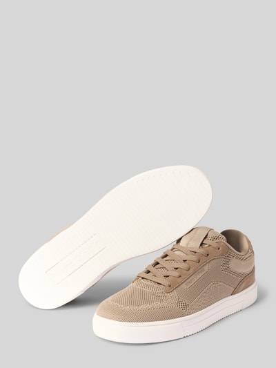 Productfoto, beige sneakers met structuur van rundleer, witte zool, Sneaker aus echtem Rindsleder van Marc O'Polo, heren