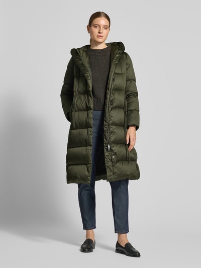 Marc Cain Regular Fit Steppmantel mit Kapuze Khaki 1