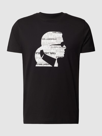 Karl Lagerfeld T-shirt met labelprint Zwart - 2