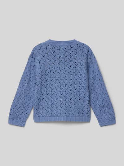 Mango Strickpullover mit gerippten Abschlüssen Bleu 3
