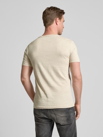 Polo Ralph Lauren T-Shirt mit Label-Stitching Beige Melange 5