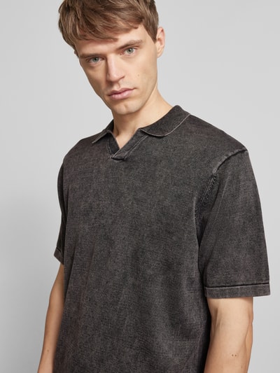 Jack & Jones Poloshirt mit V-Ausschnitt Modell 'ELEO' Anthrazit 3