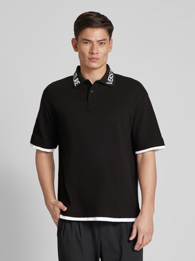 Versace Jeans Couture Poloshirt mit Label-Print Black 4