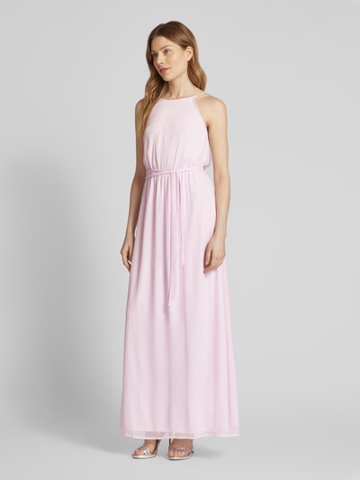 Vila Maxikleid mit Bindegürtel Modell 'FALIA' Rosa 1