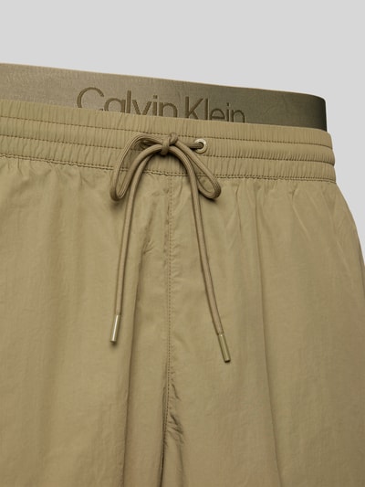 Calvin Klein Underwear Regular fit zwembroek in dubbele-laagjeslook Kaki - 2