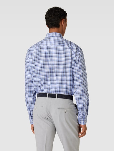 SEIDENSTICKER REGULAR FIT Koszula biznesowa o kroju regular fit ze wzorem w kratę Błękitny 5