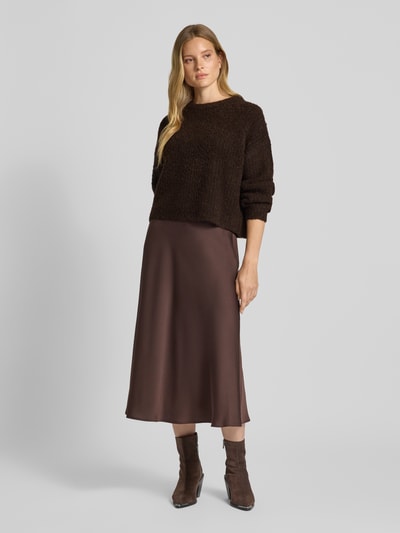 Vero Moda Relaxed Fit Strickpullover mit Woll-Anteil Modell 'CARMEN' Schoko 1