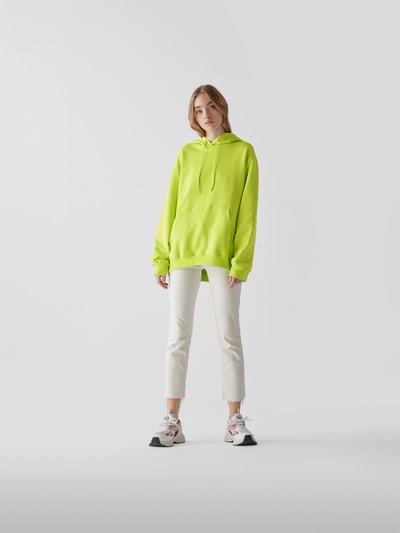 MSGM Hoodie mit Label-Print Hellgrün 1