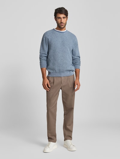 SELECTED HOMME Gebreide pullover met structuurmotief, model 'ROSS' Rookblauw gemêleerd - 1