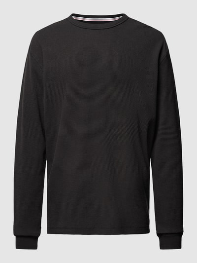 Tommy Jeans Longsleeve mit Waffelstruktur Black 2