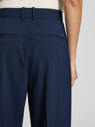 Tommy Hilfiger Tapered fit bandplooibroek met steekzakken Marineblauw - 3