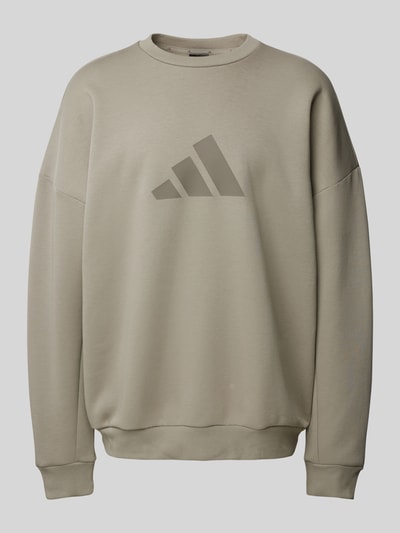 ADIDAS SPORTSWEAR Oversized sweatshirt met labelprint Taupe - 2