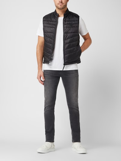 Jack & Jones Bodywarmer met opstaande kraag, model 'Hero' Zwart - 1