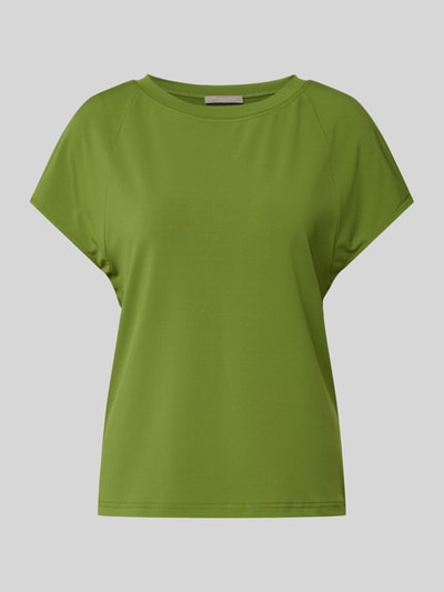 Christian Berg Woman Selection T-shirt met geribde ronde hals Groen - 2