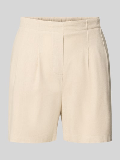 Vero Moda Regular Fit Shorts aus Viskose-Leinen-Mix Modell 'JESMILO' Sand 2
