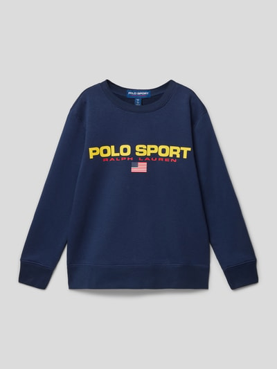 Polo Sport Bluza z nadrukiem z logo Granatowy 1