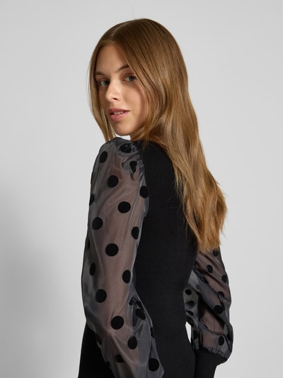 YAS Knielanges Kleid aus Viskose-Mix Modell 'DOTME' Black 3