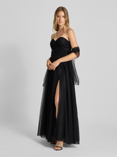 Mascara Sukienka wieczorowa z błyszczącej siateczki Czarny 1
