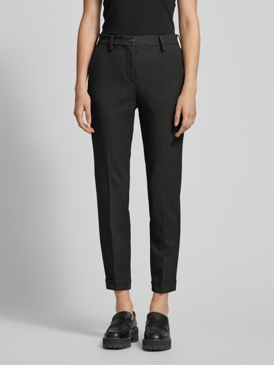 MAC High waist broek met knoopsluiting Antraciet - 4