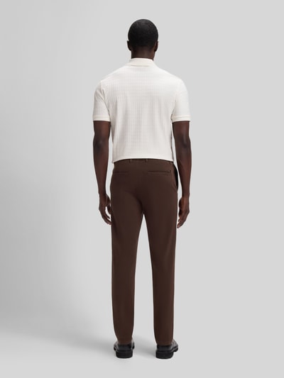 BOSS Regular fit smalle broek van katoenmix model 'Kane1' Donkerbruin - 5