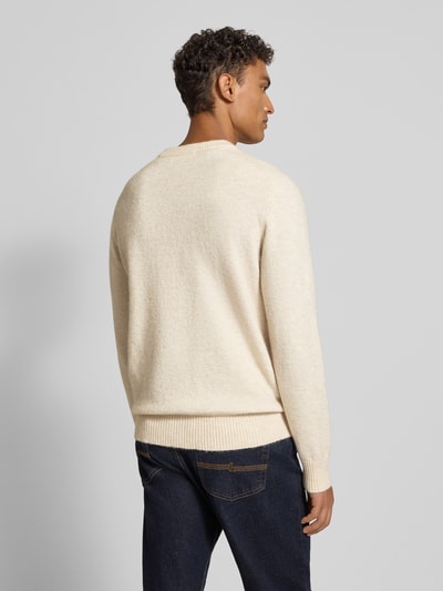 SELECTED HOMME Regular Fit Strickpullover mit Alpaka-Woll-Mix Modell 'RAI' Offwhite 5