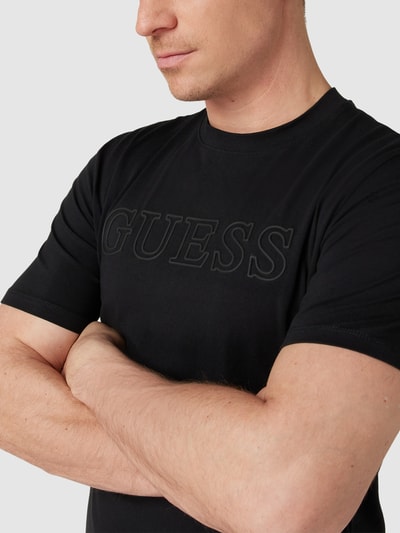 Guess Activewear T-Shirt mit Label-Print Modell 'ALPHY' BLACK 3