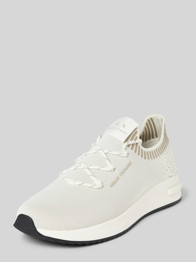 ARMANI EXCHANGE Sneaker mit Label-Print Modell 'ENGLISH' Offwhite 1