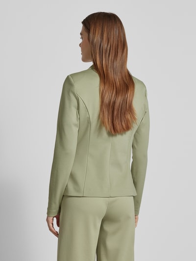 ICHI Slim fit blazer met paspelzakken, model 'KATE' Rietgroen - 5