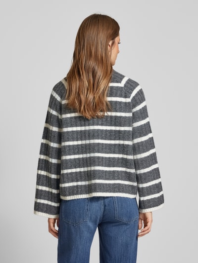 B.Young Gebreide pullover met ribboorden, model 'Marianne' Zwart - 5