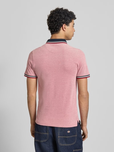 JACK & JONES Koszulka polo o kroju slim fit z dodatkiem wiskozy Model 'Paulos' Czerwony melanż 5