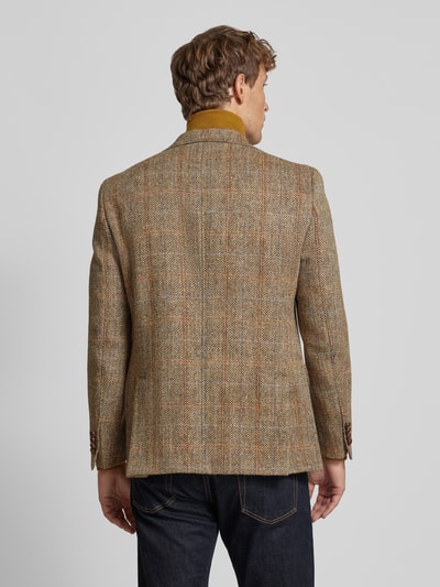 Carl Gross Regular Fit Harris Tweed Sakko aus Schurwolle mit Pattentaschen Modell 'Theo' Hellbraun 5