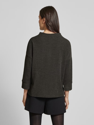 Street One Sweatshirt mit Viskose-Anteil und 3/4-Arm Mittelgrau Melange 5