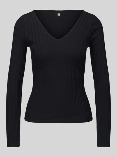 HUGO Slim Fit Langarmshirt aus Baumwoll-Mix Modell 'Dumille' Black 2