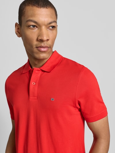 Christian Berg Men Regular Fit Poloshirt mit Stitching Rot 3