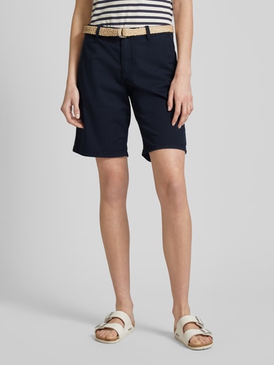 Esprit Regular Fit Shorts mit Gürtel in Flecht-Optik Marine 4