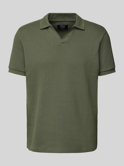 MCNEAL Regular Fit Poloshirt mit V-Ausschnitt Khaki 2