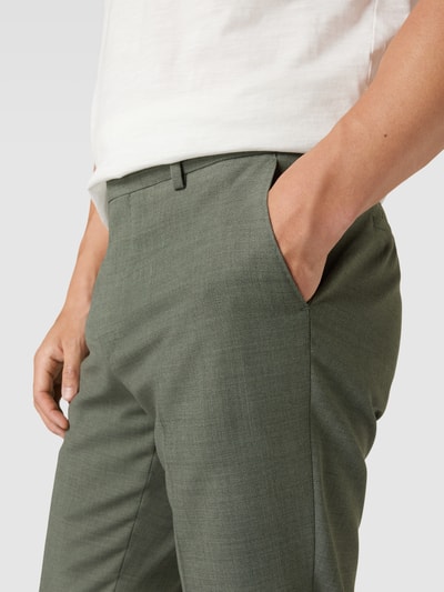 BOSS Pantalon met scheerwol, model 'Leon' Groen - 3