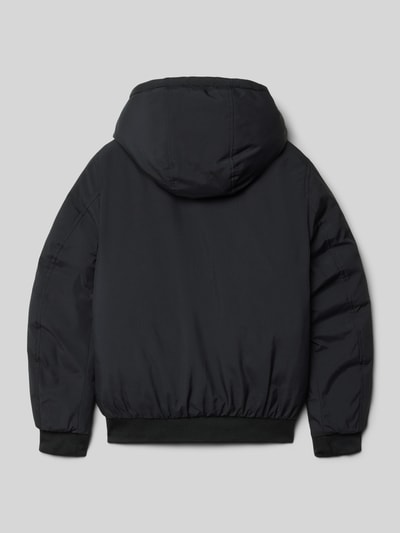 CARS JEANS Bomberjacke mit Kapuze und Label-Patches Modell 'JETHRO' Black 3