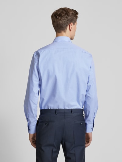 ETERNA Comfort fit zakelijk overhemd met borstzak Koningsblauw - 5