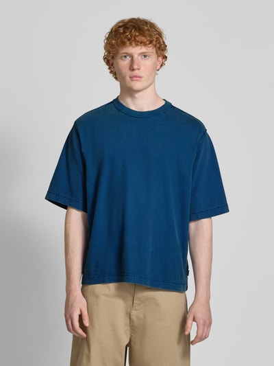REVIEW Boxy fit T-shirt en ronde hals Donkerblauw - 4