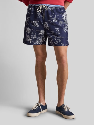 Polo Ralph Lauren Underwear Regular Fit Badeshorts mit Tunnelzug Dunkelblau 4