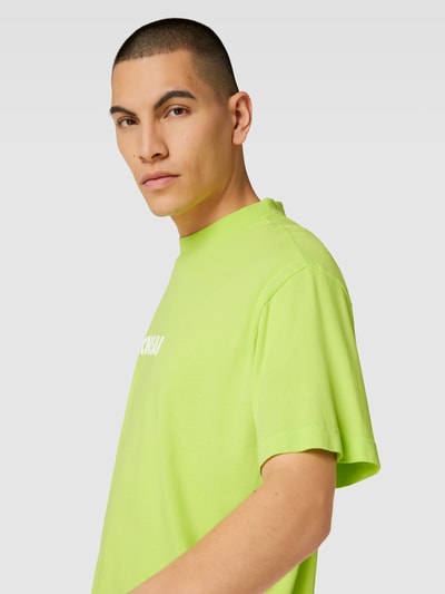 Bonsai T-Shirt mit Stehkragen Neon Gruen 3