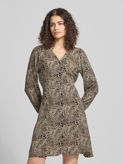 ONLY Getailleerde vrijetijdsjurk van zuivere viscose model 'EVIDA' Zand - 4