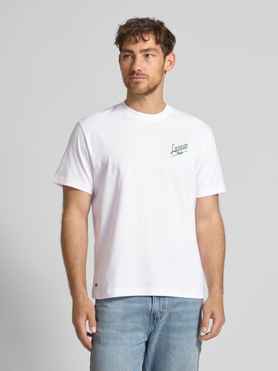 Lacoste Regular Fit T-Shirt aus reiner Baumwolle Weiss 4
