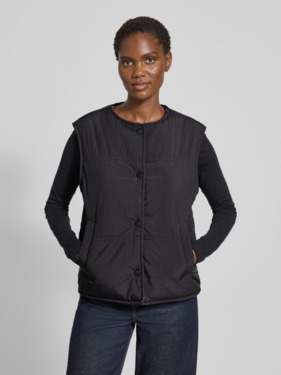 Lanius Keerbaar gilet met blinde sluiting Zwart - 6