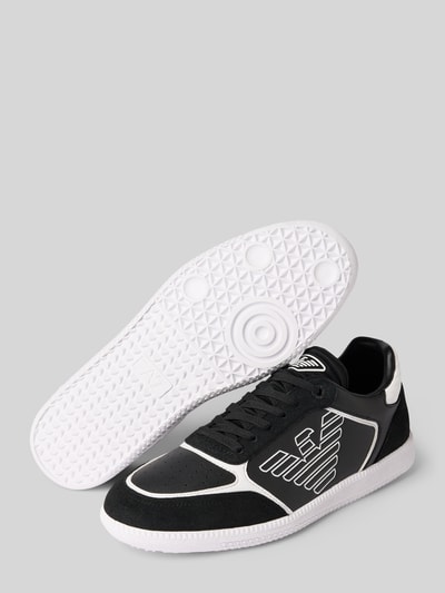 EA7 Emporio Armani Sneakers met labelprints, model 'NEW HERITAGE EAGL' Zwart - 4